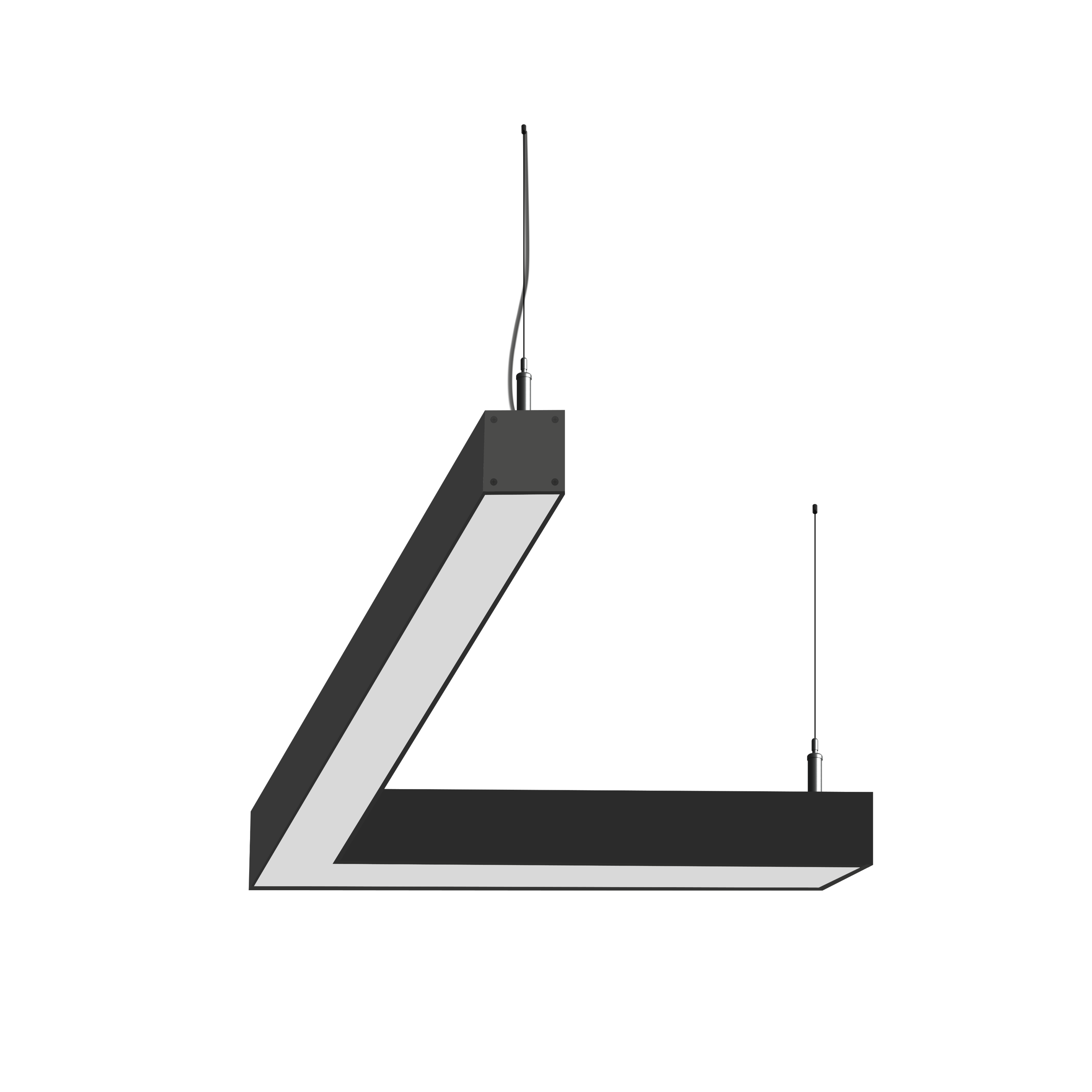 Светодиодный фигурный светильник MS-CORN L-образный 45гр. 500х500mm 40W 3000/4000/6000K